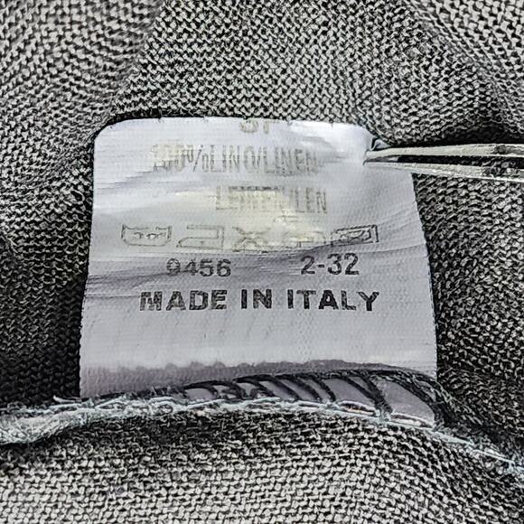 Italian Linen Jacket Womens S Black Long Sleeve Button Front Lightweight Trucker - Picture 6 of 10